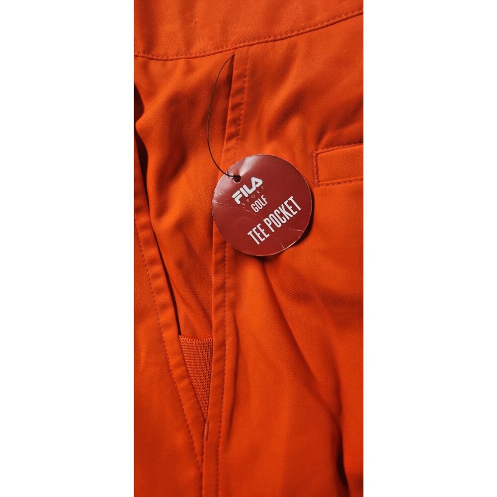 Fila Sport Golf Pants Flat Front Orange Polyester Flat Front Mens Size 32/30 - Picture 4 of 11